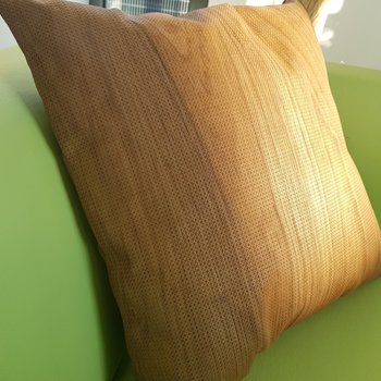 NUO reference upholstery wood veneer pillow
